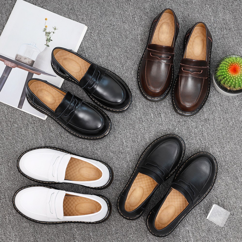 Small leather shoes female retro college style word buckle student summer jk uniform Mary Jane shallow mouth single shoes