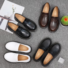 Small leather shoes female retro college style word buckle student summer jk uniform Mary Jane shallow mouth single shoes