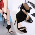 Roman Feng Shui Diamond Stiletto Heel Open Toe OL Women's Sandals 938-163