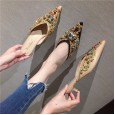 Pointed semi-slipper women's new fashion Baotou Mueller shoes Baotou thin with lazy tow