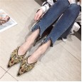 Pointed semi-slipper women's new fashion Baotou Mueller shoes Baotou thin with lazy tow