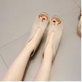 Rear zipper rhinestone fine heel high heel fish mouth ladies suede sandals hot diamond women sandals
