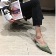 Spring fashion hairy edging with OL professional wedding semi-dragging lazy women's shoes
