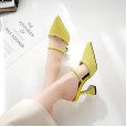 Spring glitter rhinestone sequins pointed wine glasses with high-heeled dresses and single drag OL women's shoes have 41