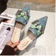 New Muller shoes casual half drag fashion rhinestone bow tie low heel lazy female sandals