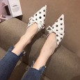 Baotou Muller shoes bowknot half slippers wear fashion tassel women's shoes new OL single shoes