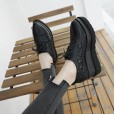 Sponge shoes women thick bottom new sequins wild small leather shoes increased lace-up single shoes style women's shoes