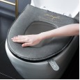 Toilet seat cushion with handle plush in winter toilet seat cover cushion with zipper