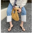 New Roman Summer Fashion Thin Belt Hollow Thick Medium Heel Wild Beach Holiday Lazy Half-Drag Female Sandals