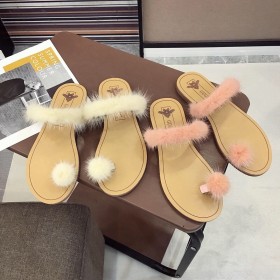 Maomao sandals and slippers women wear summer new fashion set toe flat bottom 5-29