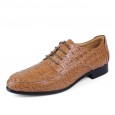 Business casual leather shoes leather pointed crocodile pattern leather shoes large size men's shoes 36-49 50 yards