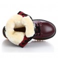High-grade high-quality patent leather thick velvet thick bottom boots muffin women's boots Martin boots women's cotton boots punk short boots
