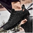 Oversized men's shoes flying woven sports shoes tide shoes men's fish scale casual shoes
