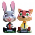 Cartoon rabbit fox shaking his head doll car decoration cute creative car doll car accessories