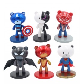 6 League of Legends bear car ornaments, car accessories, creative center console decorations, decorations