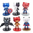 6 League of Legends bear car ornaments, car accessories, creative center console decorations, decorations