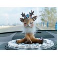 Creative car decoration, cute male and female deer doll, car decoration, cartoon decoration for car interior