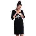 Hot fashion lace lace stitching deep V-neck nursing dress pregnant women pajamas nursing clothes