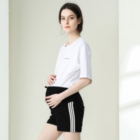 Maternity shorts spring and summer thin pants casual pants sports pants women wear fashionable tide mother pants pregnant women summer clothes