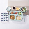 Healthy and environmentally friendly wheat straw children's tableware 7-piece set children's students breakfast dishes kindergarten divided dishes