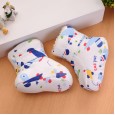 Autumn and winter thickened lamb velvet baby cotton shoes cotton cartoon printing newborn toddler shoes 0-1 years old