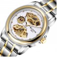 Wallace watch double-sided hollow automatic mechanical watch business luminous belt men's watch casual waterproof watch