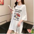 Short-sleeved T-shirt women's new summer clothes loose mid-length students on clothes tide
