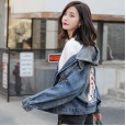 Denim jacket female small fresh and wild spring and autumn new loose loose thin short jacket jacket tide