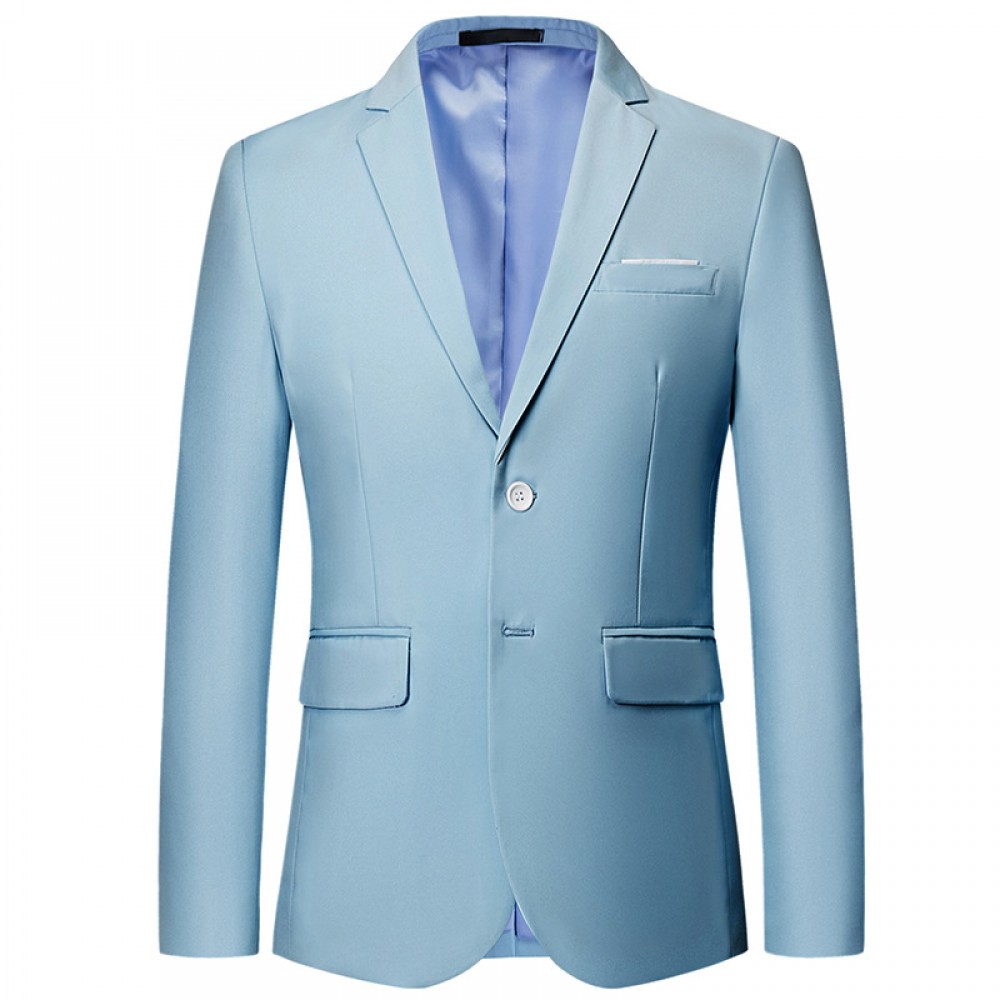 Men's casual suit jacket business solid color two-button single-piece suit jacket men's suit jacket large size