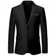 Men's casual suit jacket business solid color two-button single-piece suit jacket men's suit jacket large size