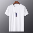 Summer casual fashion men's round neck T-shirt new short-sleeved top comfortable fashion embroidered
