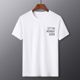 Summer casual fashion men's round neck T-shirt new short-sleeved top comfortable fashion travel