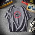 Short-sleeved t-shirt male large size five-point sleeve male loose seven-point sleeve youth popular comfortable fashion