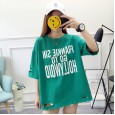 Summer new printed ladies tops MM large size women's students loose short-sleeved t-shirt women