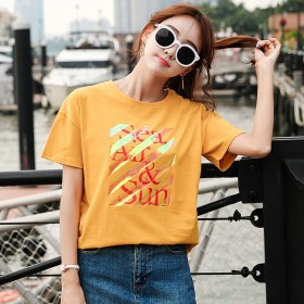 Summer new MM large size women's loose short-sleeved t-shirt female student tide shirt women