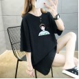 Summer new loose large size women's round neck short sleeve cotton t-shirt women