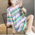 Summer new mm large size women's clothing increase women's shirt short-sleeved t-shirt female students