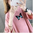 Fine cotton round neck short-sleeved t-shirt female summer  